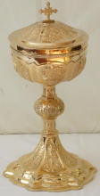 Irish sterling silver gilt Ciborium